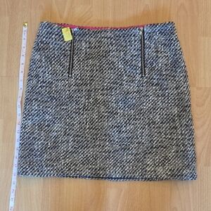LOFT Black and White Tweed Pencil Skirt